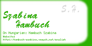 szabina hambuch business card